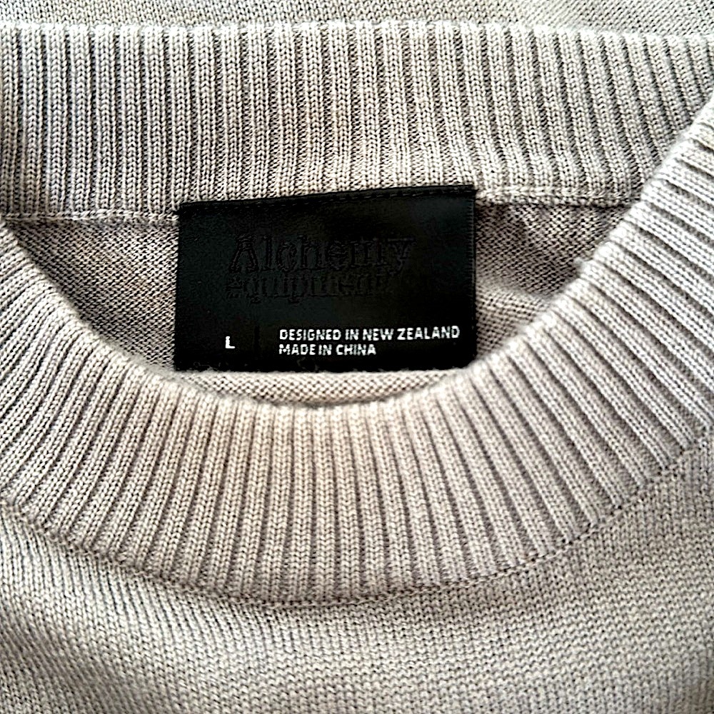 Men's Light Gray Alchemy Sweater with Shoulder Detail! L - Picture 6 of 7